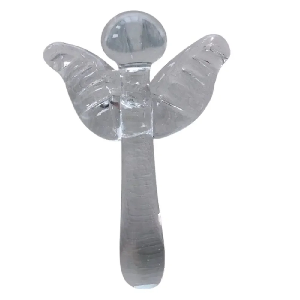 4 Glass Angel Ornaments